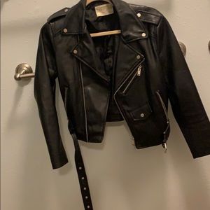 Zara vegan leather jacket